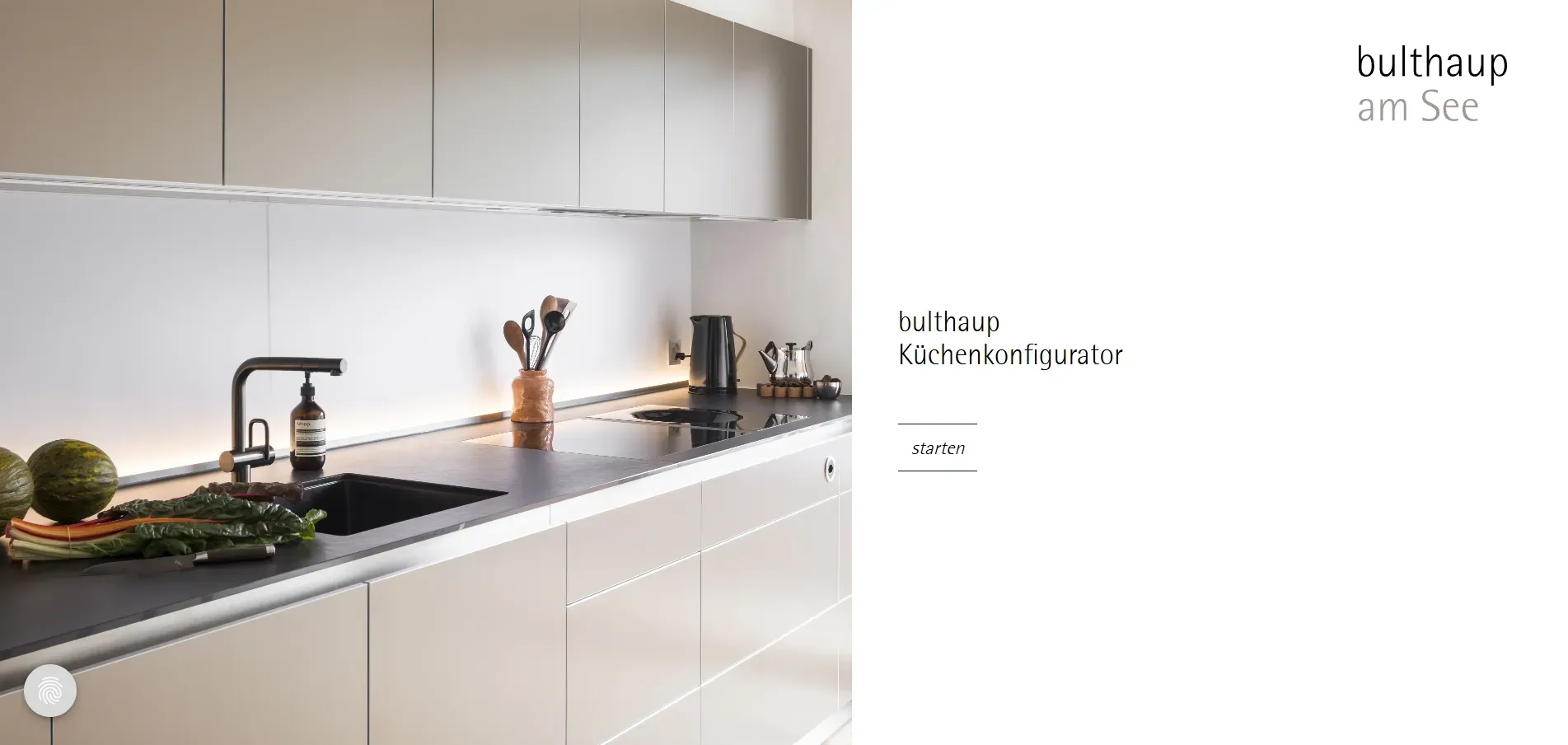 Bulthaup Webseite im Browser geöffnet